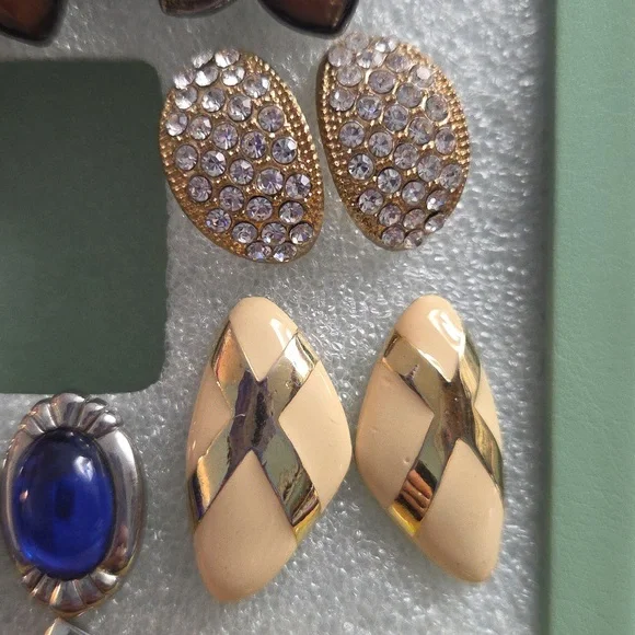 14 Set of Multi-Color Vintage & Modern Earrings Lot / Bundle - Picture 5 of 7